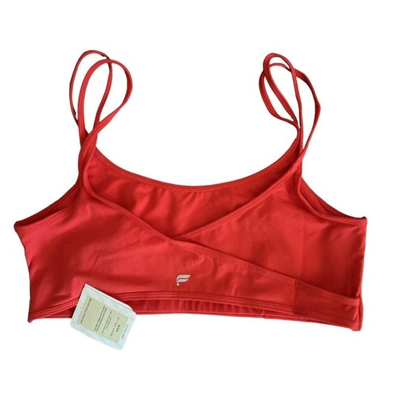 Fabletics Low Impact Cross-Back Bra-Heated Red Size Medium - Picture 4 of 6